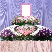 生花祭壇・花樹ピンク